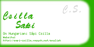 csilla sapi business card